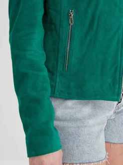 Bonita suede - Blouson rétro cuir femme