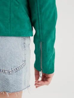 Bonita suede - Blouson rétro cuir femme