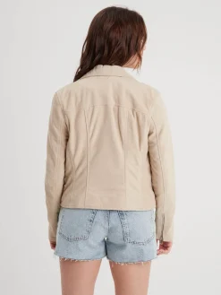 Bonita suede - Blouson rétro cuir femme