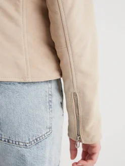 Bonita suede - Blouson rétro cuir femme