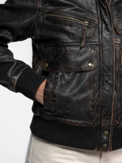 Butler - Blouson aviateur cuir femme