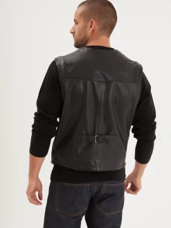 Cafe vest - Gilet cuir homme