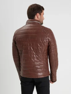 Caproni - Doudoune cuir homme