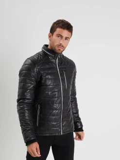 Caproni - Doudoune cuir homme