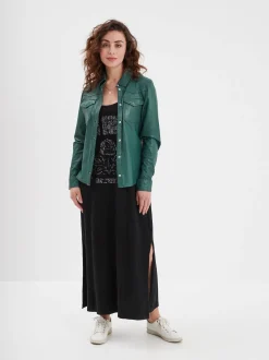 Cecilia - Chemise cuir femme