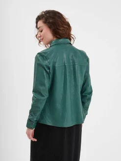 Cecilia - Chemise cuir femme
