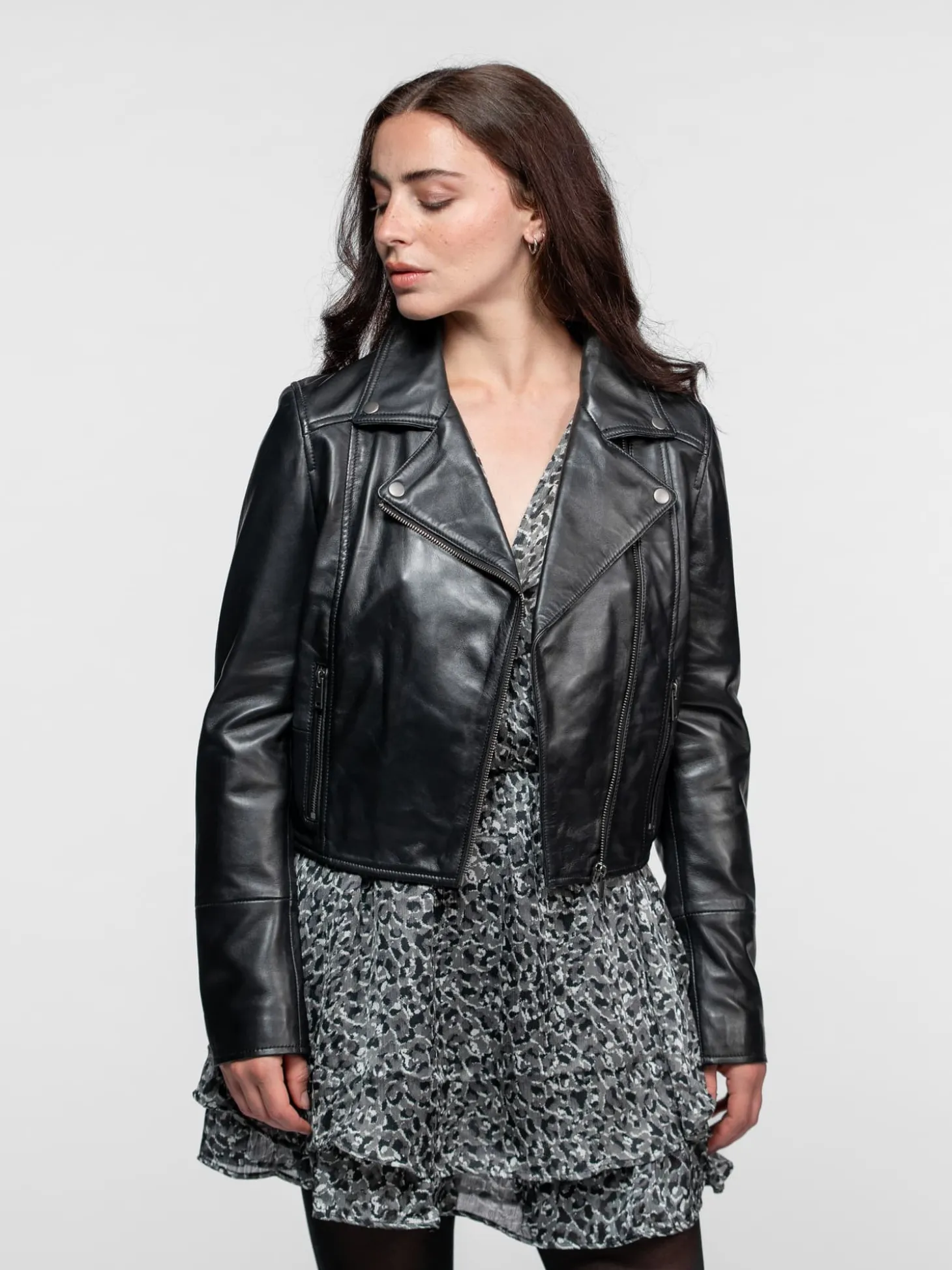 Cindy - Blouson cuir femme