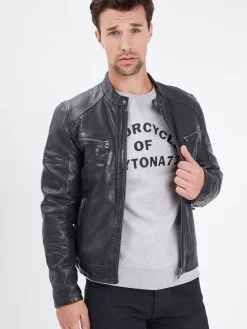 Collins - Blouson cuir homme