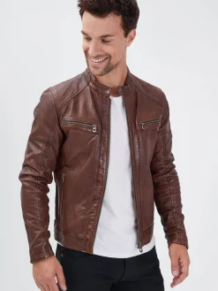 Collins - Blouson cuir homme