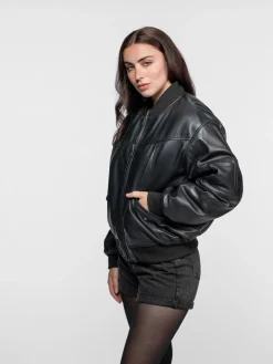 Courtney - Bomber cuir oversize femme