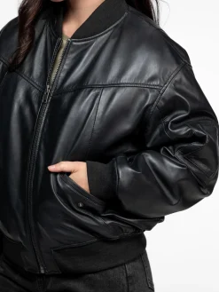 Courtney - Bomber cuir oversize femme