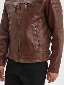 Cruces - Blouson motard cuir homme