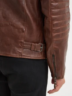 Cruces - Blouson motard cuir homme