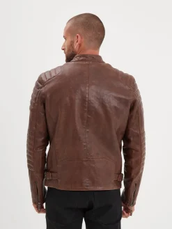 Cruces - Blouson motard cuir homme