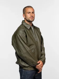 Dekalb - Veste en cuir oversize