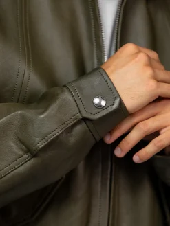 Dekalb - Veste en cuir oversize