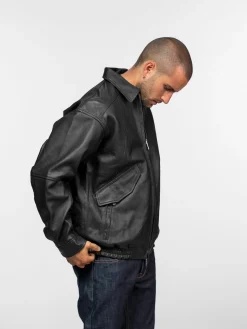 Dekalb - Veste en cuir oversize