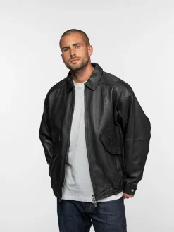 Dekalb - Veste en cuir oversize