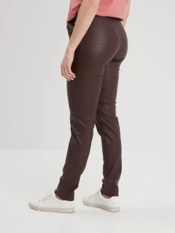 Dina - Pantalon stretch cuir femme