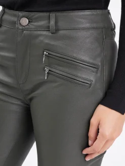 Dina - Pantalon stretch cuir femme