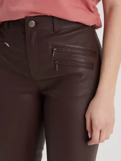 Dina - Pantalon stretch cuir femme
