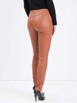 Dina - Pantalon stretch cuir femme