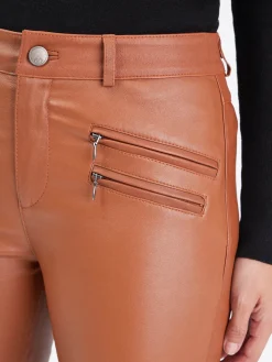 Dina - Pantalon stretch cuir femme