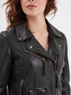 Dudley - Blouson cuir femme