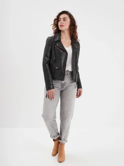 Dudley - Blouson cuir femme