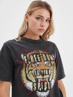 Eleanor - T-shirt tigre rock femme