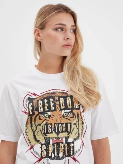 Eleanor - T-shirt tigre rock femme
