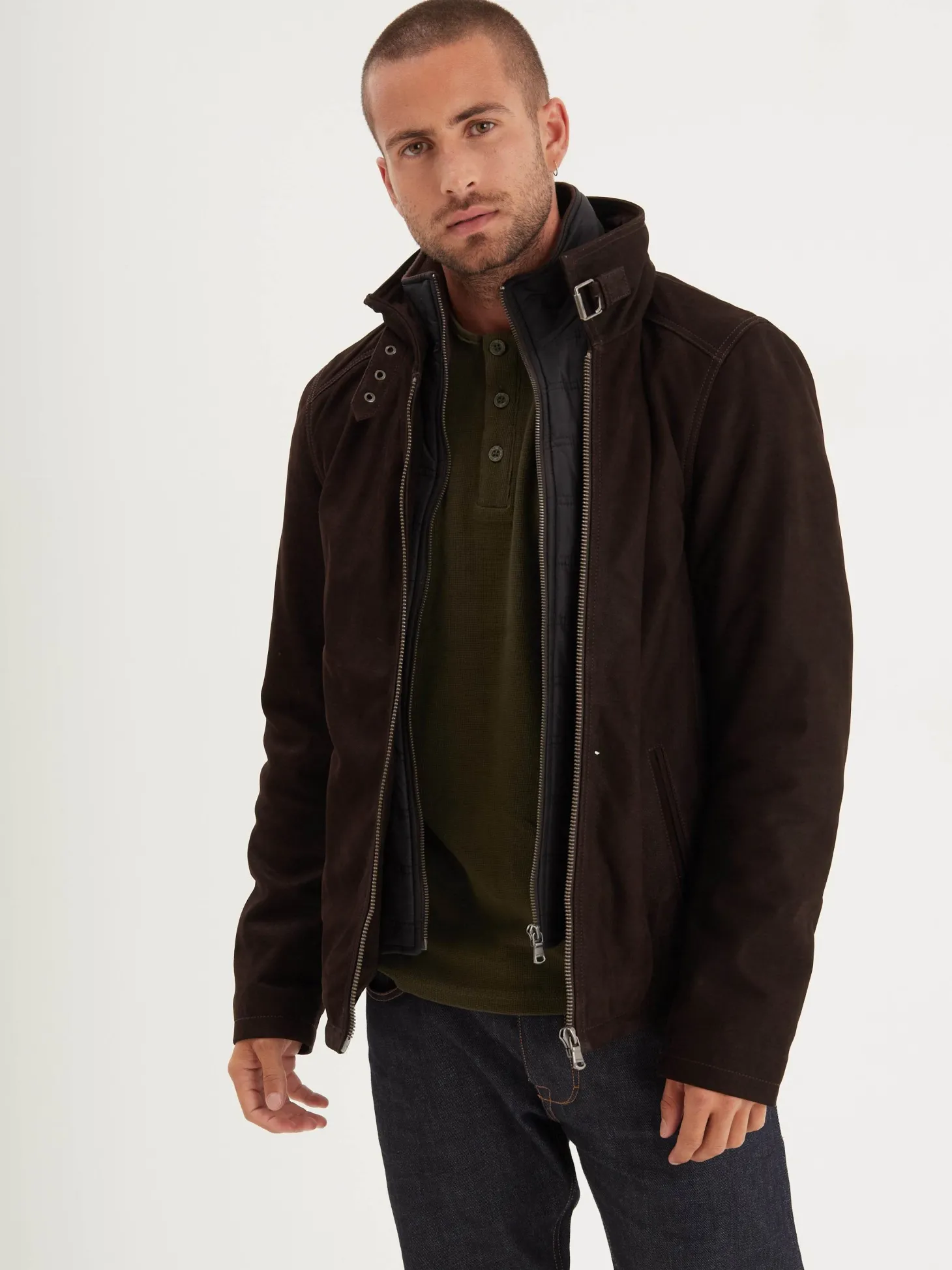 Ford - Blouson cuir homme marron