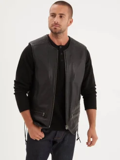 Free chapter - Gilet biker cuir homme