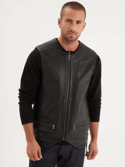 Free chapter - Gilet biker cuir homme