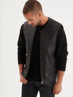 Free chapter - Gilet biker cuir homme