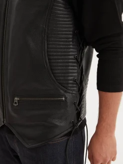 Free chapter - Gilet biker cuir homme