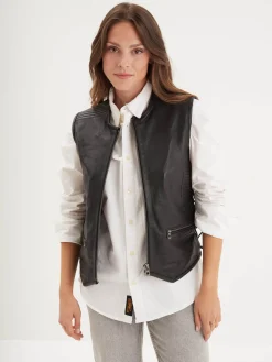 Free chapter - Gilet biker cuir femme