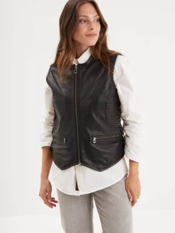 Free chapter - Gilet biker cuir femme