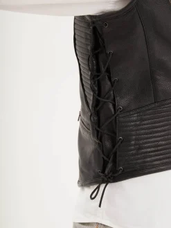 Free chapter - Gilet biker cuir femme
