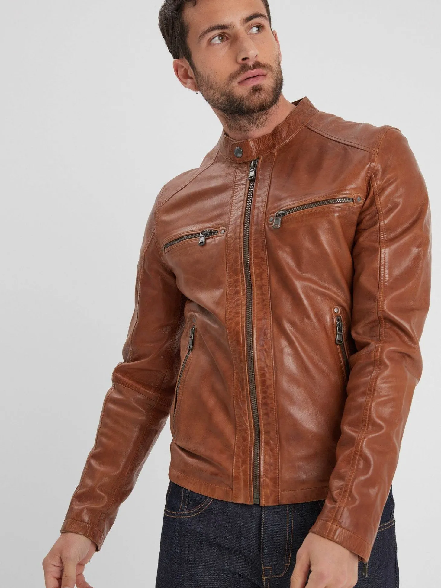 Gafino - Blouson cuir homme
