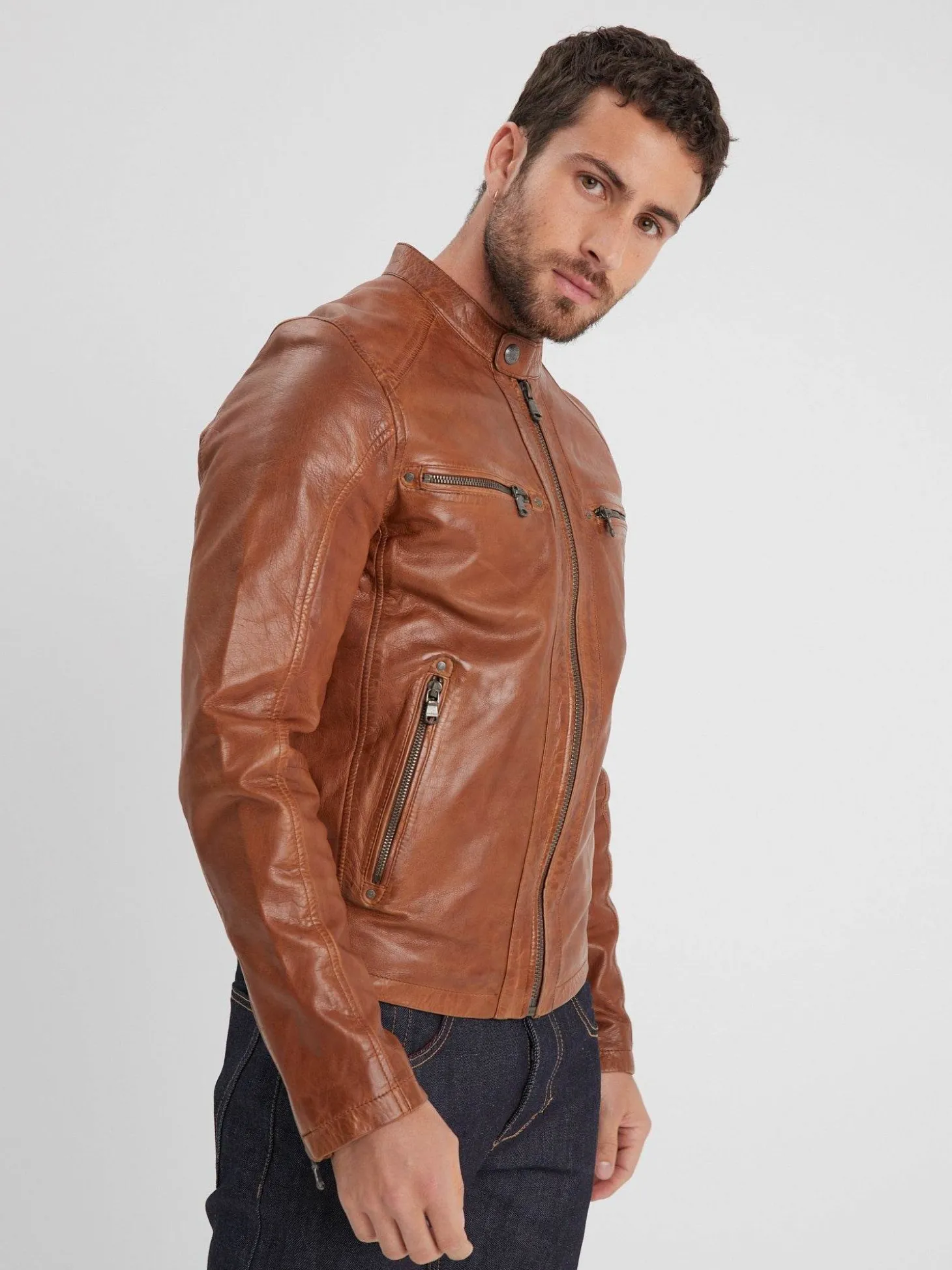 Gafino - Blouson cuir homme