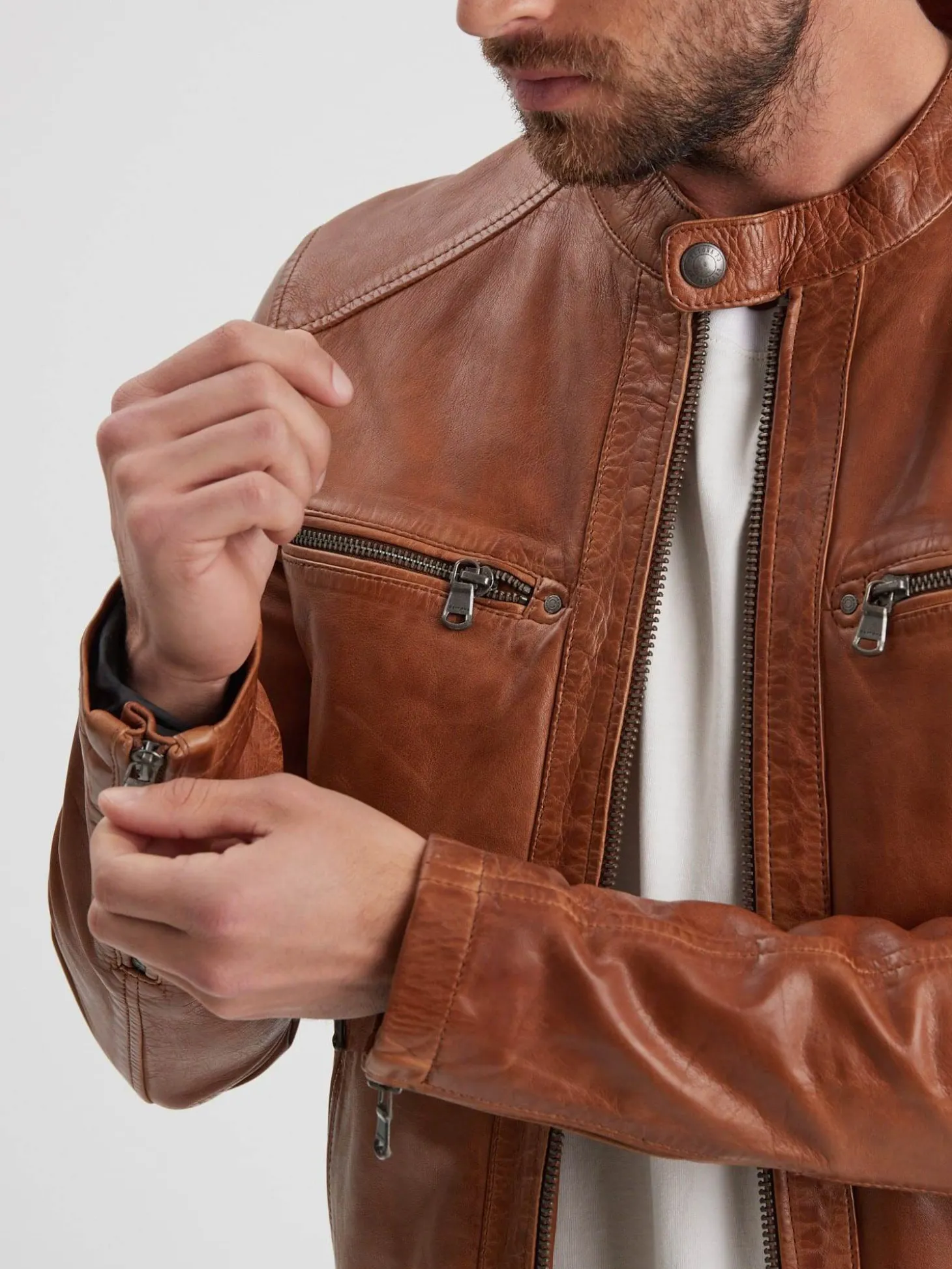 Gafino - Blouson cuir homme