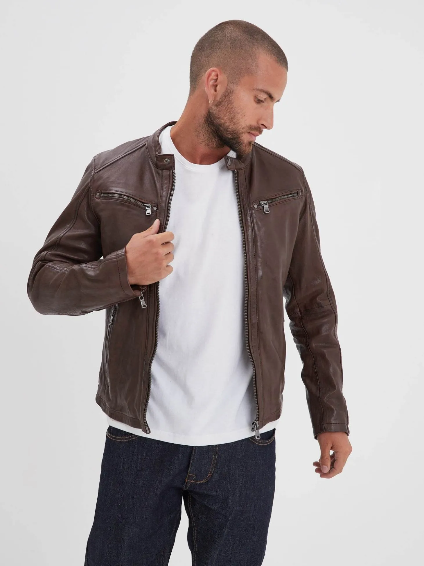 Gafino - Blouson cuir homme