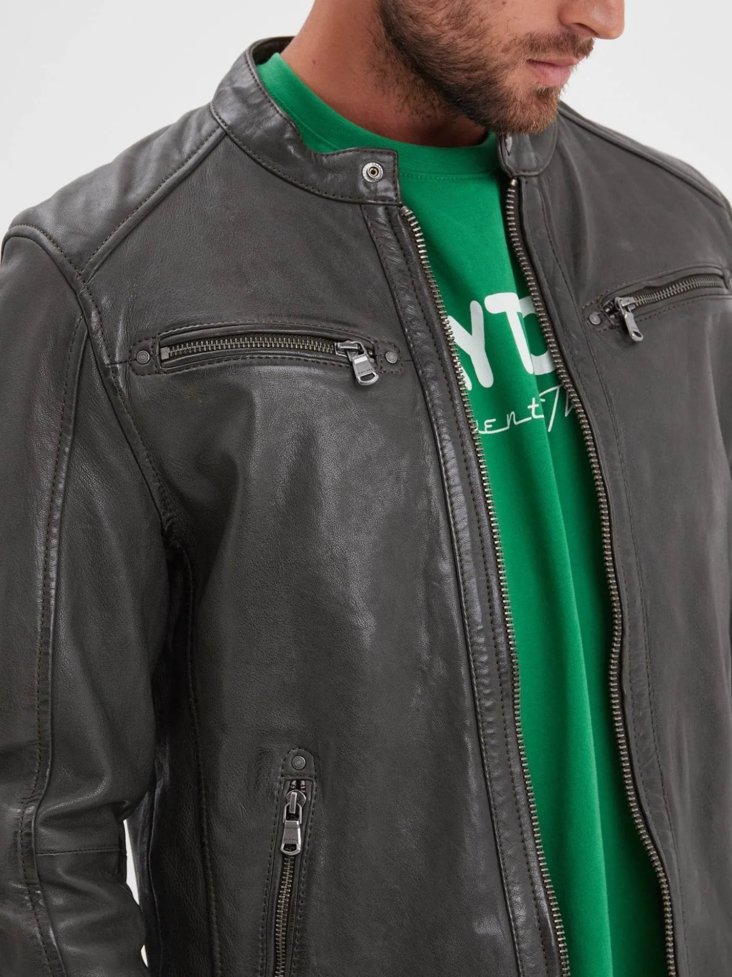 Gafino - Blouson cuir homme