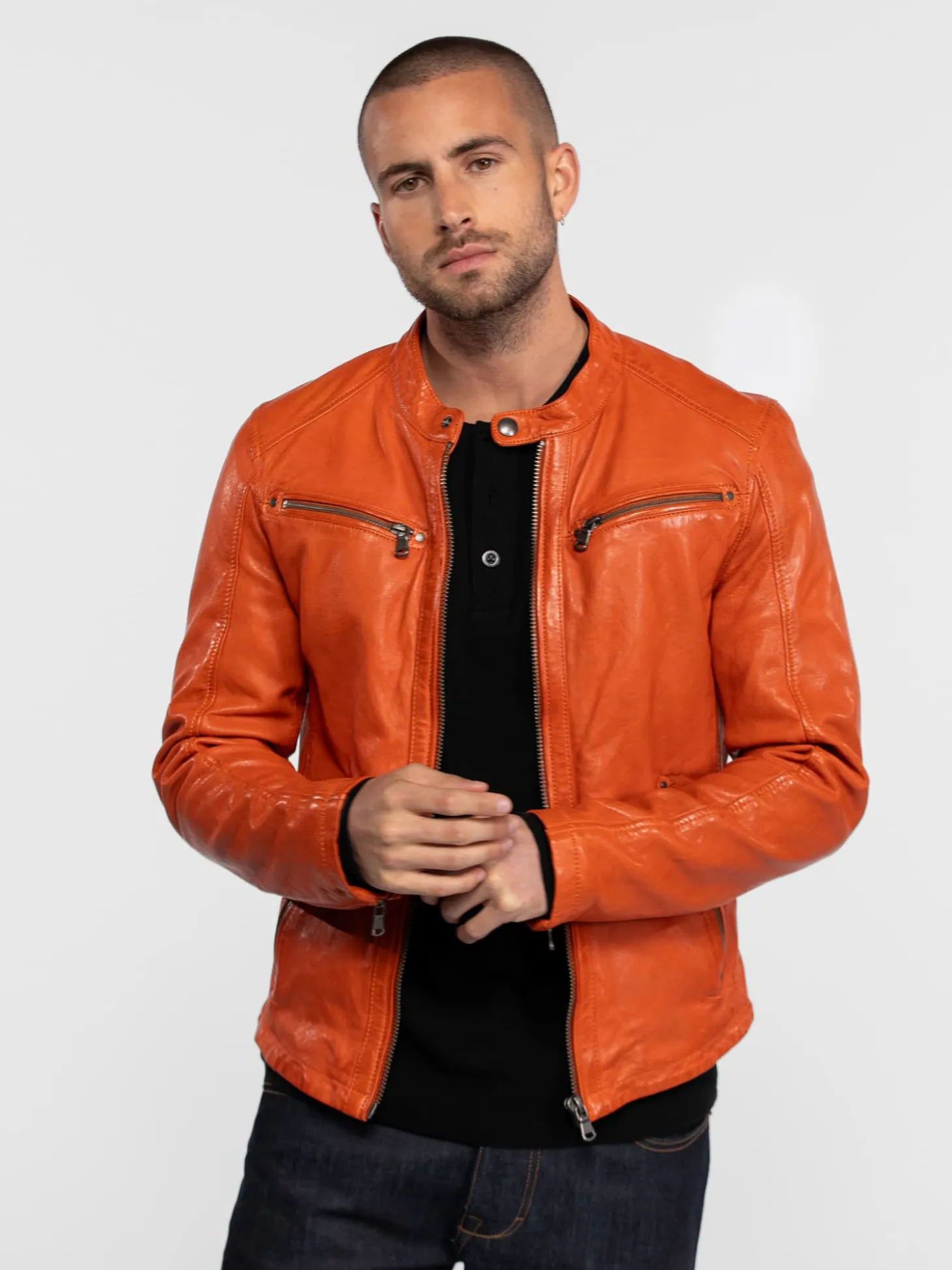 Gafino - Blouson cuir homme