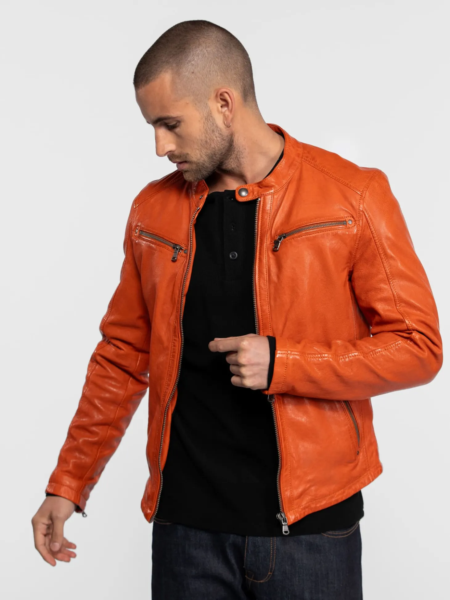 Gafino - Blouson cuir homme