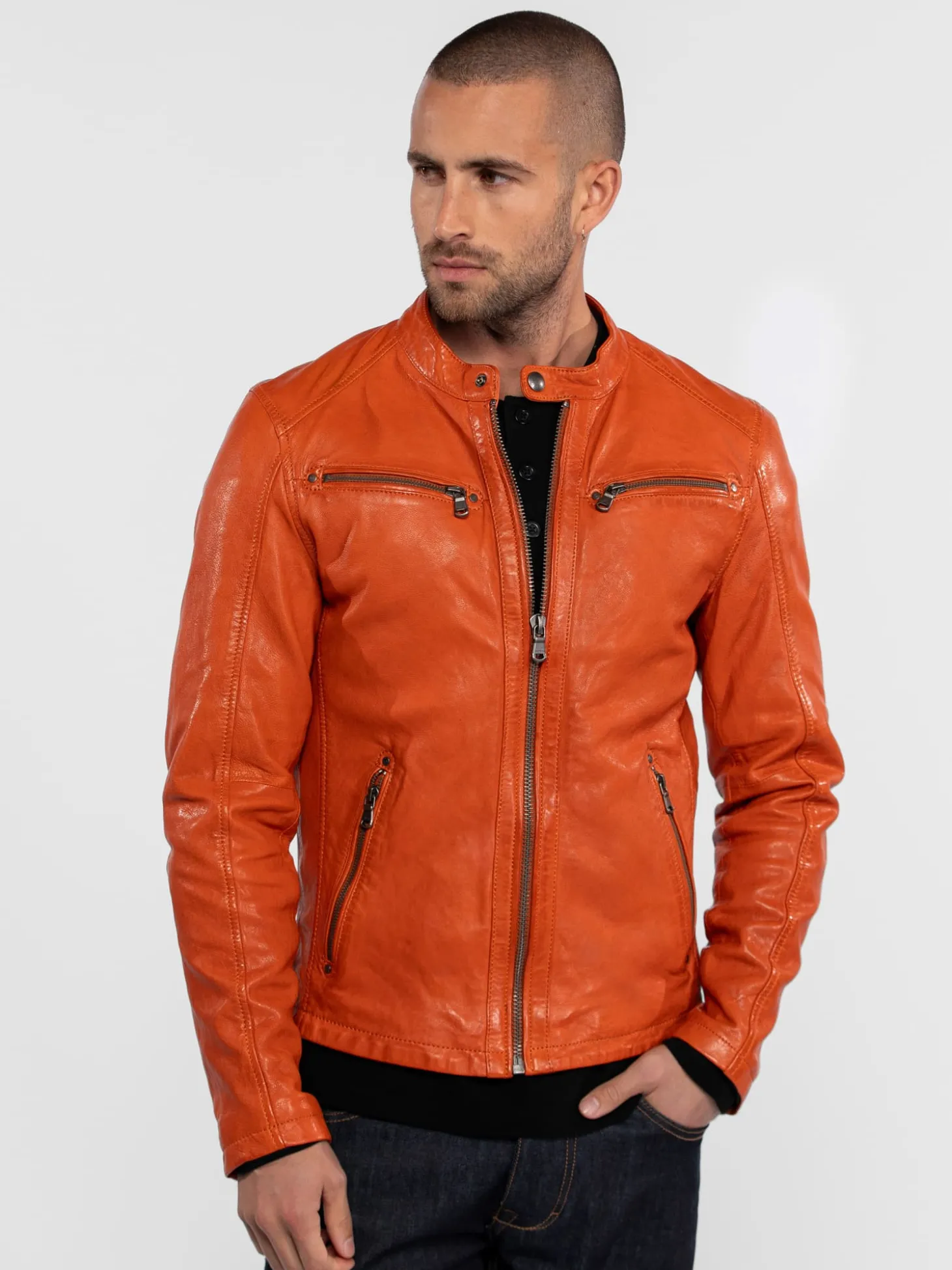 Gafino - Blouson cuir homme