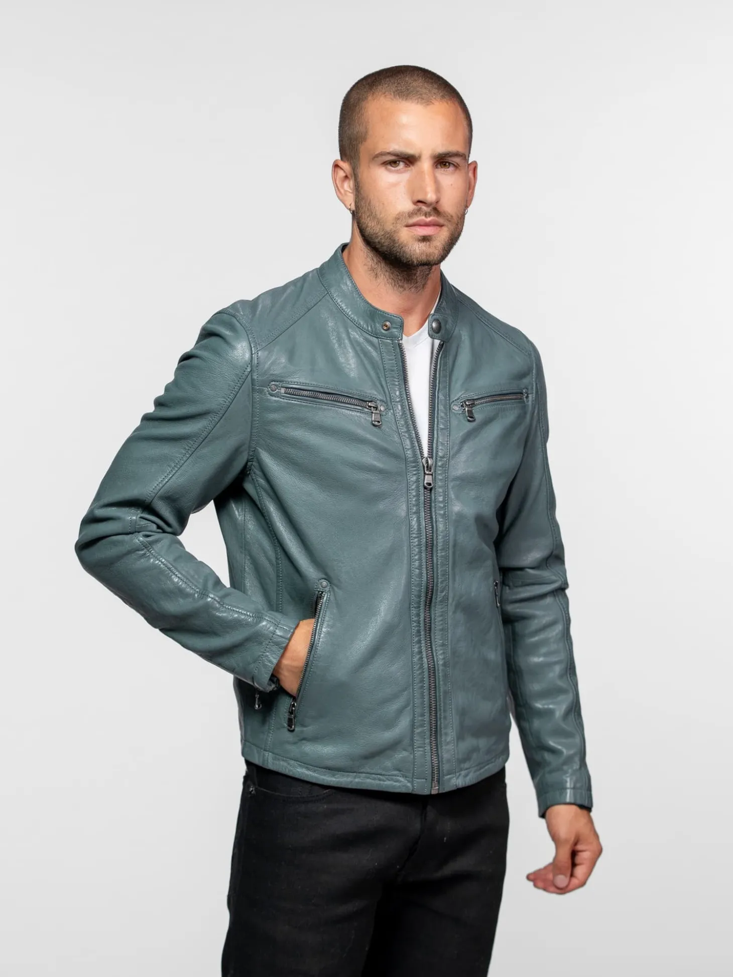 Gafino - Blouson cuir homme