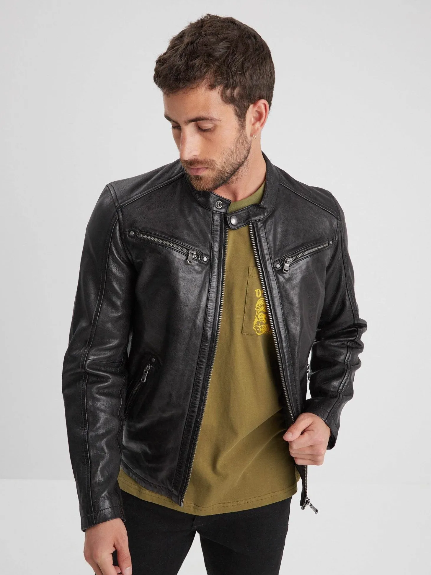 Gafino - Blouson cuir homme