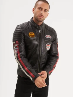 Gasly - Blouson cuir motard